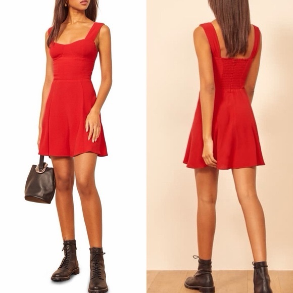 Reformation Dresses & Skirts - Reformation Holden Mini Dress Cherry Red NWT Size 12